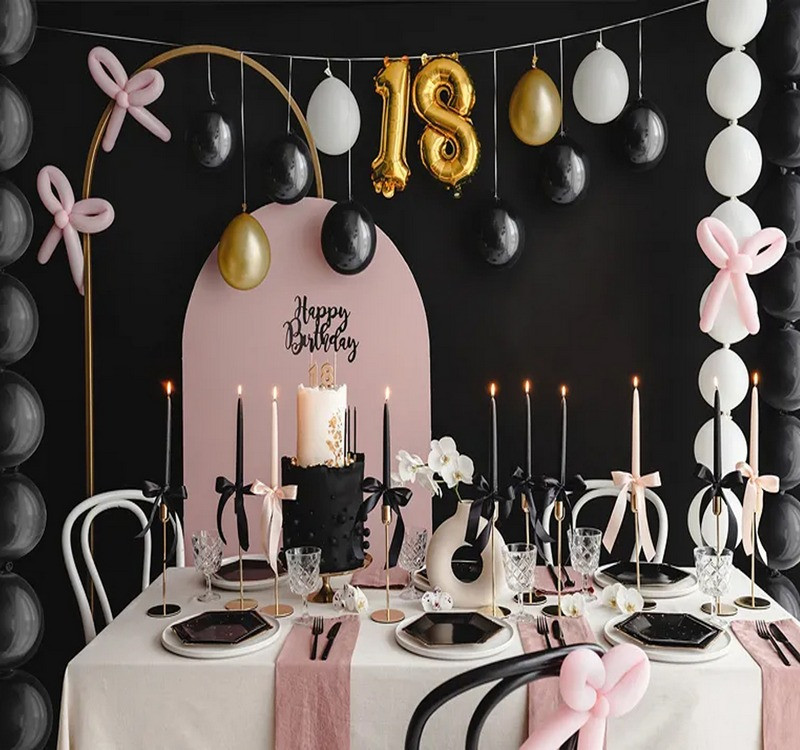 Girlanda balonowa 3w1 -18 urodziny 260x32cm GBN20-18-019 PartyDeco